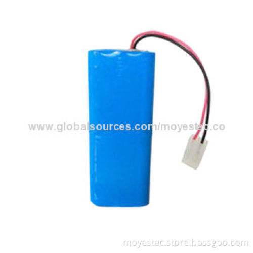 Lithium-ion Monitor Medical Battery Pack, 4,800mAh, 18650, 7.4V, Sized 115*18*65mm